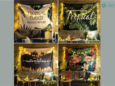 Tranh vải treo tường phong cách nhiệt đới Tropical khổ 130x150cm TRANH-19